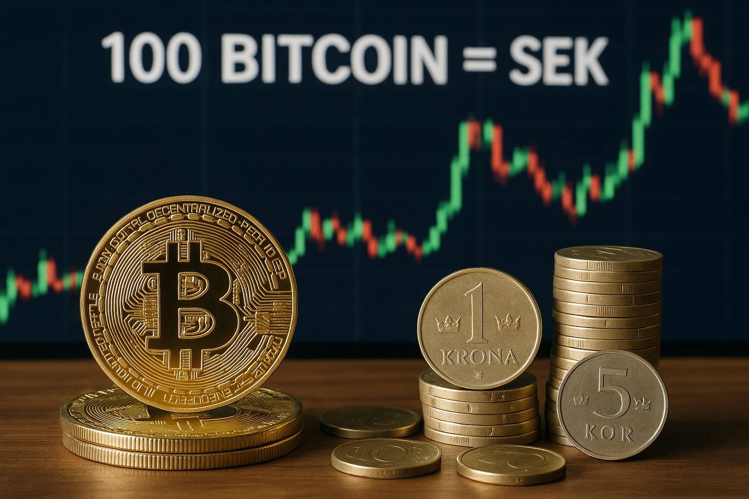 Aktuellt värde av 100 bitcoin i svenska kronor - jämför kurser, få handlingstips och lär dig om marknadstrender för stora BTC-investeringar i Sverige.